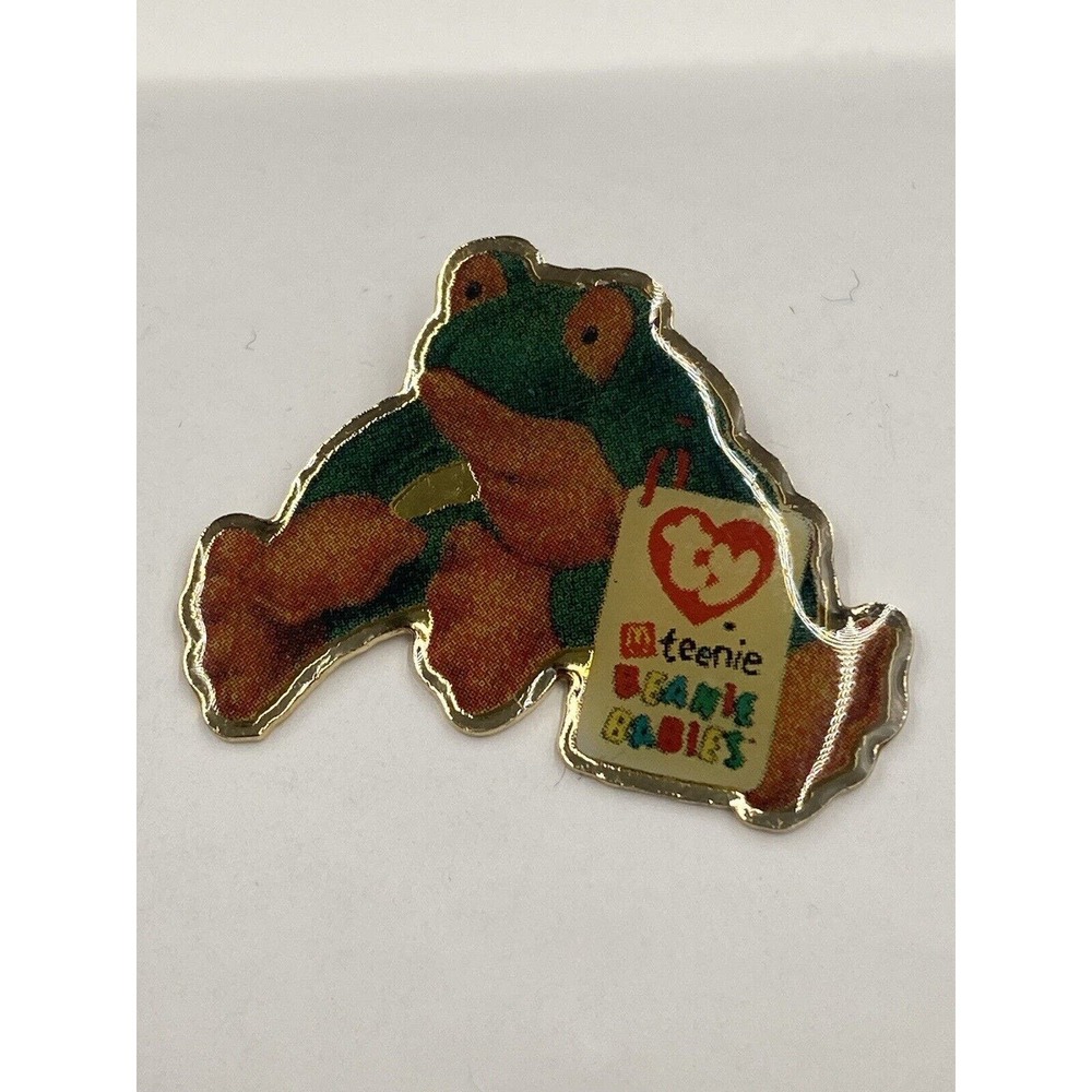 VTG Smooth The Frog TY Teenie Beanie Babies McDonalds Crew Lapel Pin Brooch
